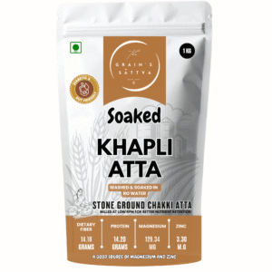 <div>Soaked Khapli Wheat Atta</div> ANCIENT WISDOM IN EVERY GRAIN