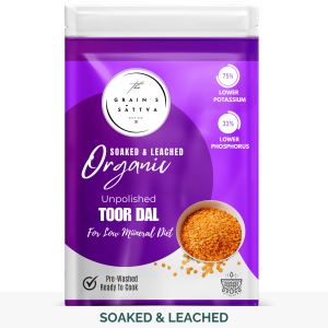 <div>Unpolished Organic Toor Dal</div> SOAKED & LEACHED