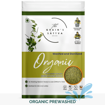 <div>Unpolished Organic Moong Whole</div> PREWASHED & STERILISED