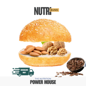 <div>Nutri buns</div> with goodness of soaked almonds, walnuts & flax seeds