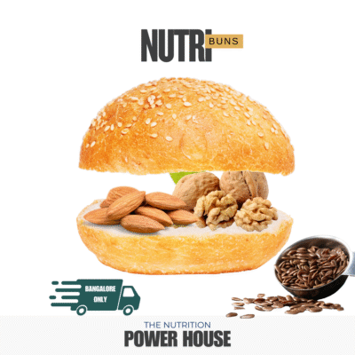 <div>Nutri buns</div> with goodness of soaked almonds, walnuts & flax seeds